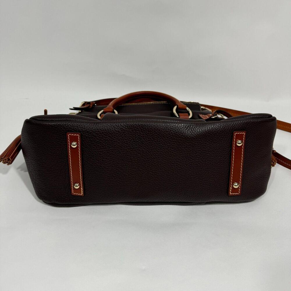 Dooney & Bourke Brown Pebble Grain Leather Stanwich Satchel New Handbag R2275BM - Picture 3 of 12